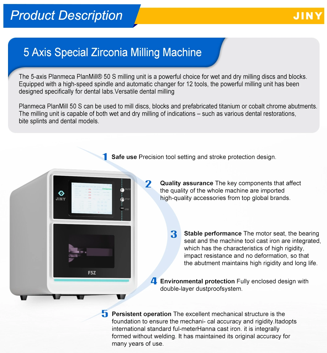 Dental Lab 5 Axis Dental Milling Machine/Dental CAD/Cam Machine Dental Equipment